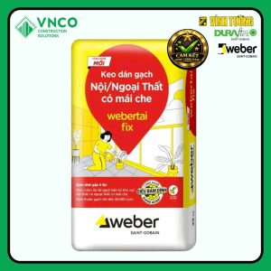 Keo dán gạch Nội/Ngoại thất có mái che Webertai Fix